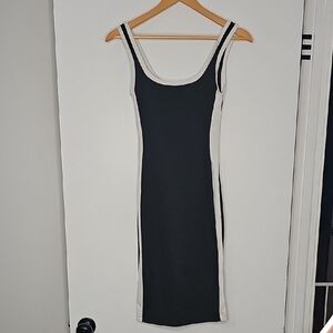 Zara Monochrome Sleeveless Midi Dress